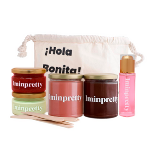 Kit de 2 tarros de cera + exfoliante + crema pepino + agua de rosas para depilar con envío gratis mx